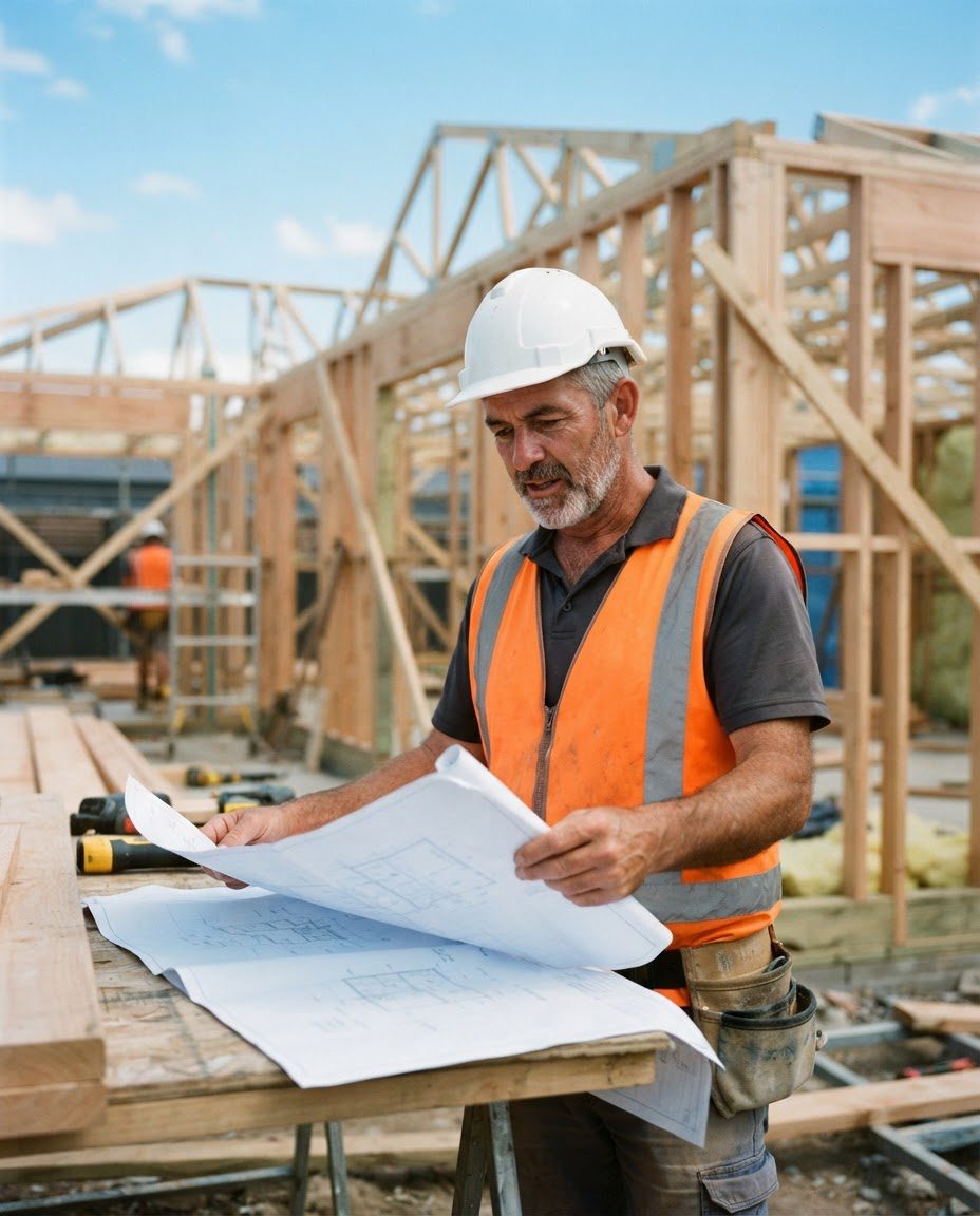 A builder on site