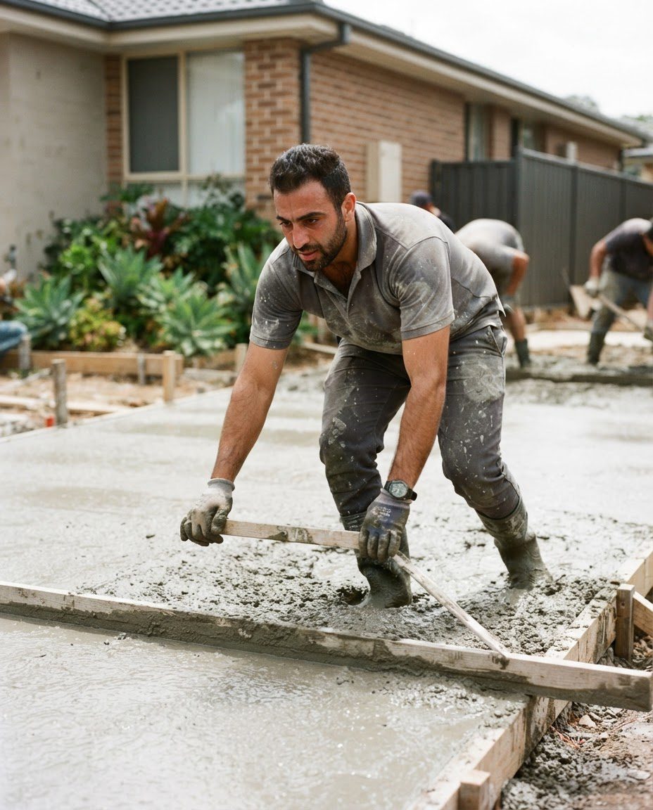 A concreter on site