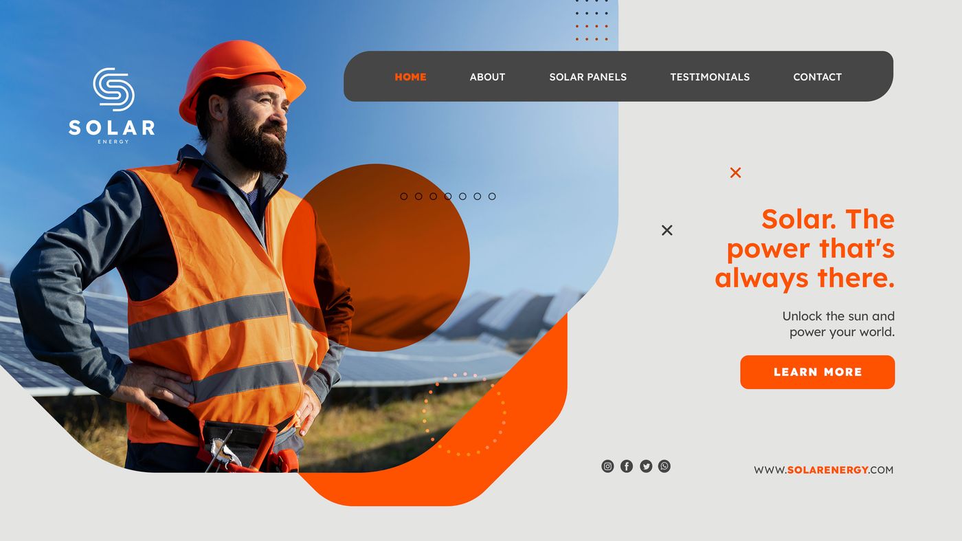 Solar Energy website design